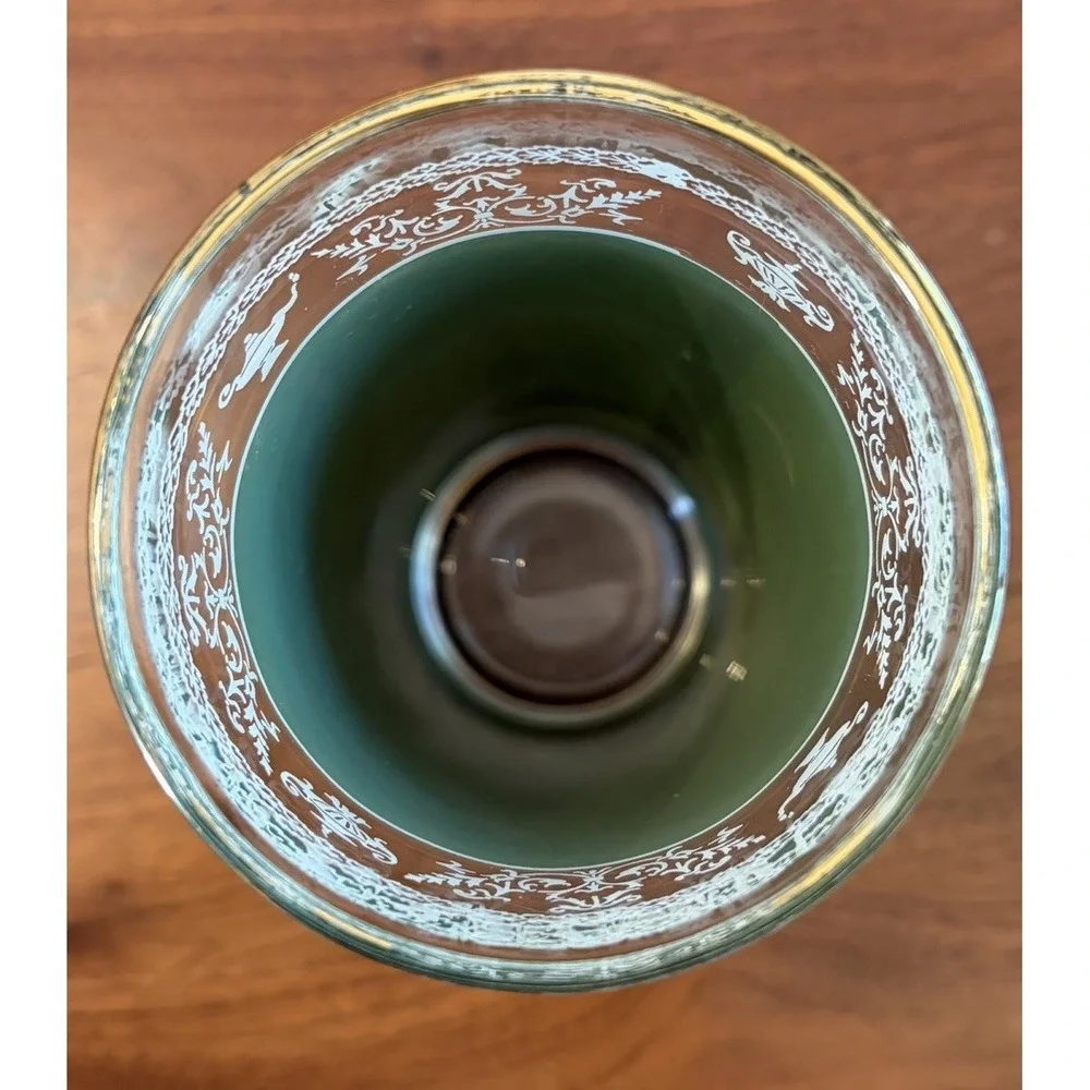 Wedgewood Jasperware Jeanette Glass Hellenic Green Greek Highball Glass 6.5